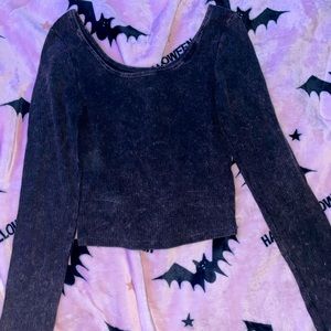 black long sleeve top